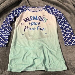 “Mermaids Have More Fun” Kids Long Sleeve Nightgown